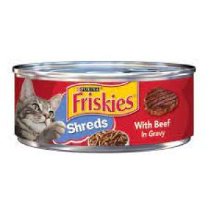 Friskies Canned Cat Food Shreds 5.5 oz Beef In Gravy