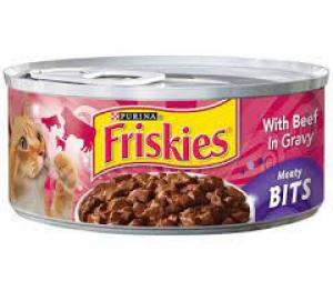 Friskies Canned Cat Food Meaty Bits 5.5 oz Beef