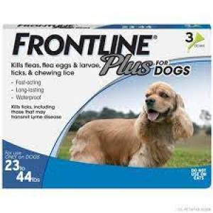 Frontline Plus Dogs 22 lbs 3 Pack (Dog: Flea & Tick)