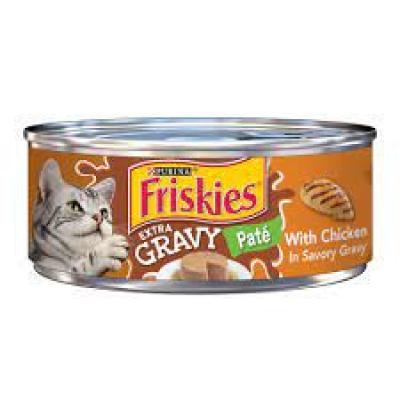 Friskies Canned Cat Food Extra Gravy Chicken In Gravy 5.5 Oz