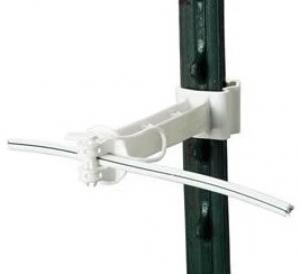 Gallagher T Post Insulator 5" White/Offset (Electric Fence T Post