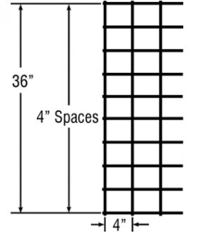 Hi Five Panel 36" X 8', 5 Ga 4" X 4" (Wire Panels)