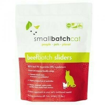 Smallbatch Cat Sliders 3 lbs Beef Frozen Cat Food