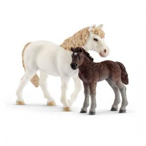 Schleich Pony Mare And Foal (Toy Animal Figure)