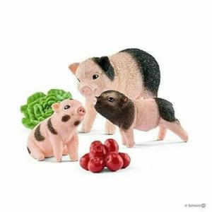 Schleich Mini Pig Mom & Piglets (Toy Animal Figure)