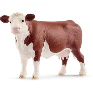 Schleich Hereford Cow (Toy Animal Figure)