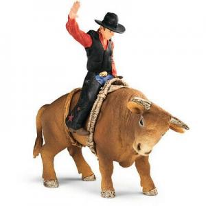 Schleich Cowboy With Bull (Toy Animal Figure)