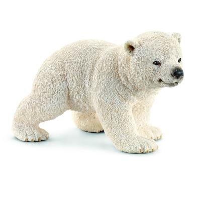 Schleich Polar Bear Cub, Walking (Toy Animal Figure)