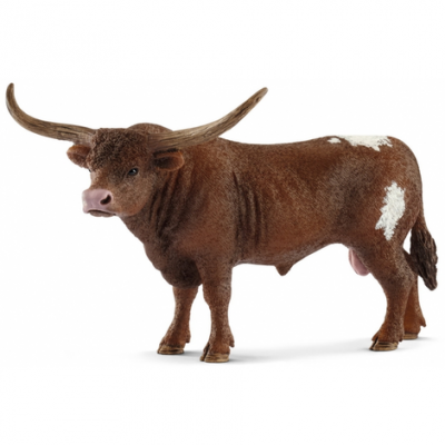 Schleich Longhorn Bull (Toy Animal Figure)