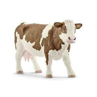 Schleich Simmental Cow (Toy Animal Figure)