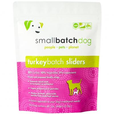 Smallbatch Dog Sliders 3 lbs Turkey (Dog: Raw & Freeze Dried Food)