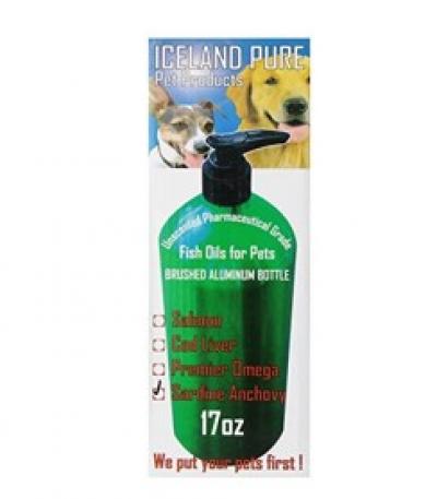 Iceland Pure Fish Oil 17 oz Sardine/Anchovy (Dog: Raw & Freeze Dried Food)