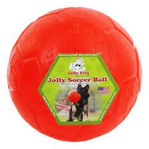 Jolly Pets Soccer Ball 5.5" Orange Dog Toy