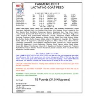 Lactating Goat 75 lbs (Goat Feed)