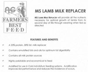 Lamb Milk 25 lbs (Milk Replacer, Lamb)