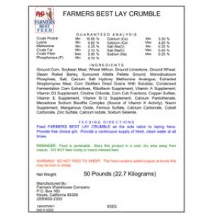 Layer Crumbles 16% 50 lbs (Poultry Feed)